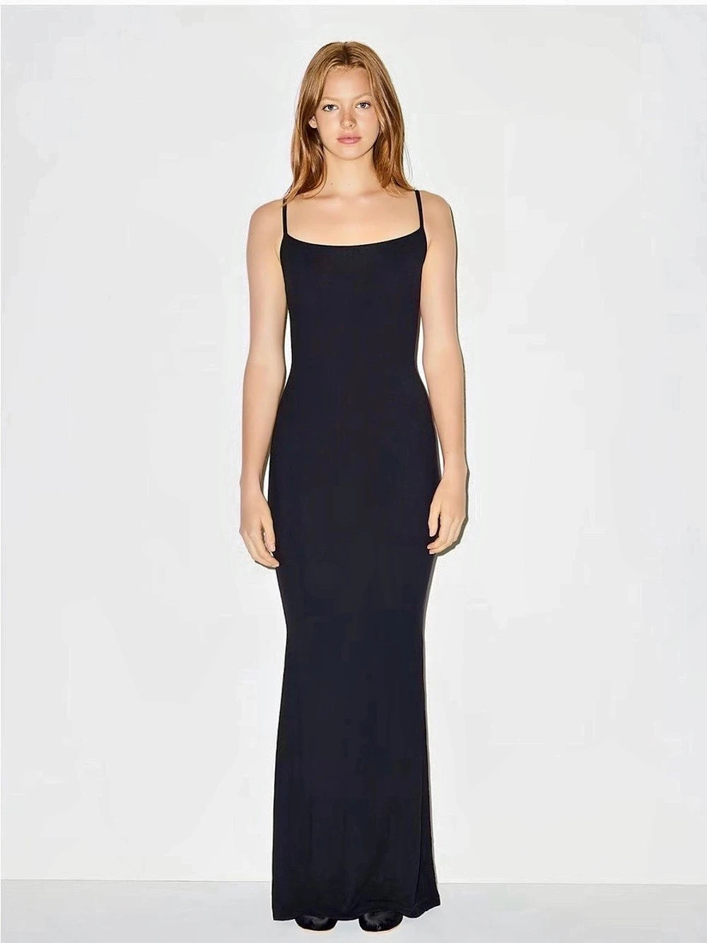 Skims long slip Black Maxi Dress Size Medium